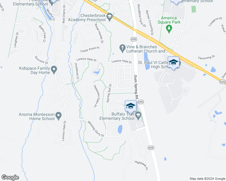 map of restaurants, bars, coffee shops, grocery stores, and more near 25928 Sycamore Grove Place in Aldie