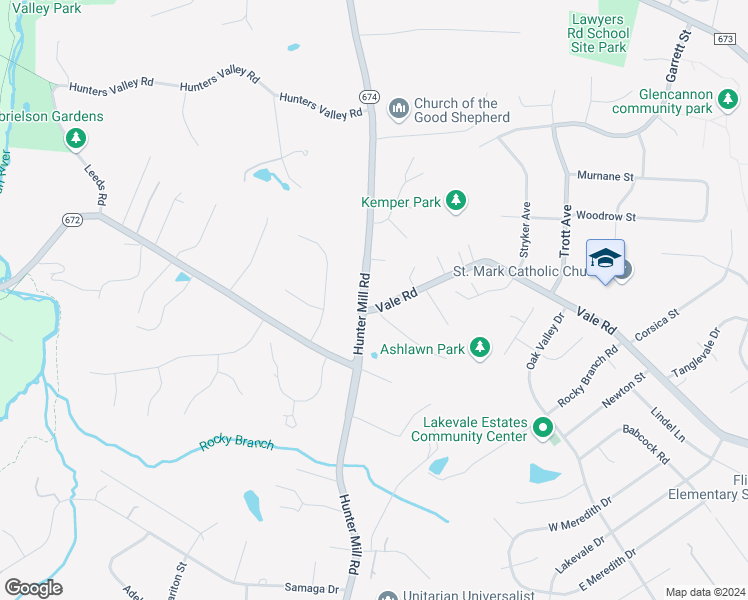 map of restaurants, bars, coffee shops, grocery stores, and more near 10310 Vale Road in Vienna