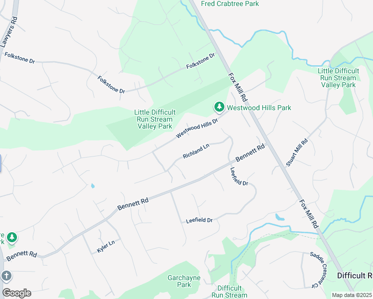 map of restaurants, bars, coffee shops, grocery stores, and more near 11928 Richland Lane in Herndon