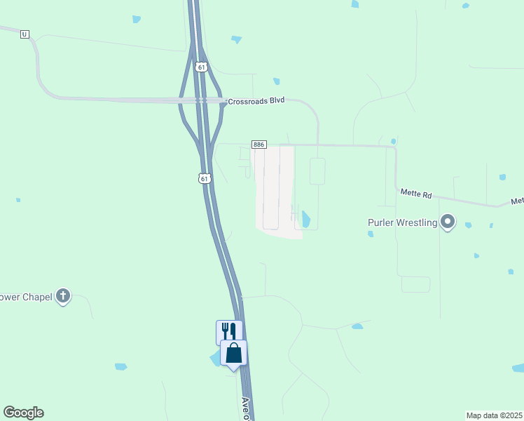 map of restaurants, bars, coffee shops, grocery stores, and more near 200 Blue Bunting Circle in Moscow Mills