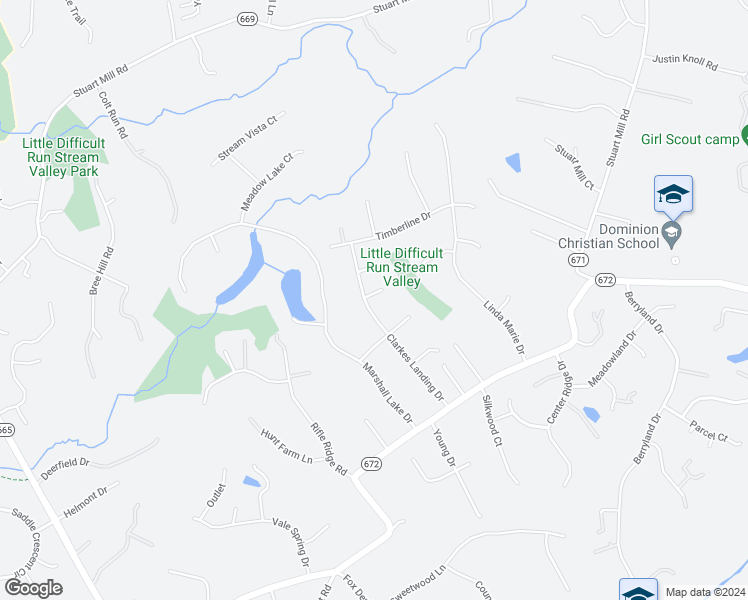 map of restaurants, bars, coffee shops, grocery stores, and more near 2721 Clarkes Landing Drive in Oakton