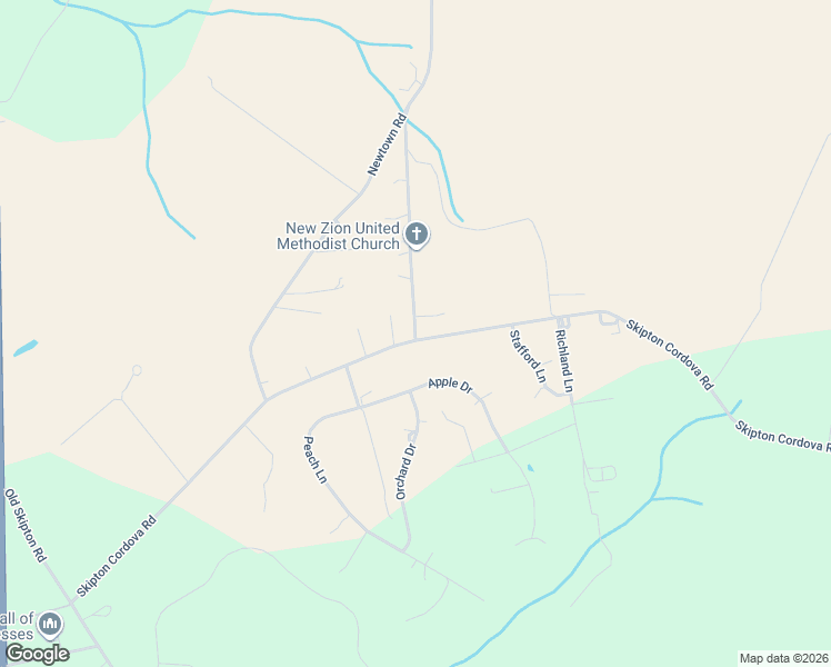 map of restaurants, bars, coffee shops, grocery stores, and more near 13027 Newtown Village Road in Cordova