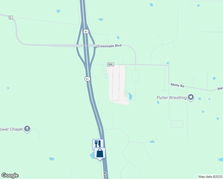 map of restaurants, bars, coffee shops, grocery stores, and more near 200 Blue Bunting Circle in Moscow Mills