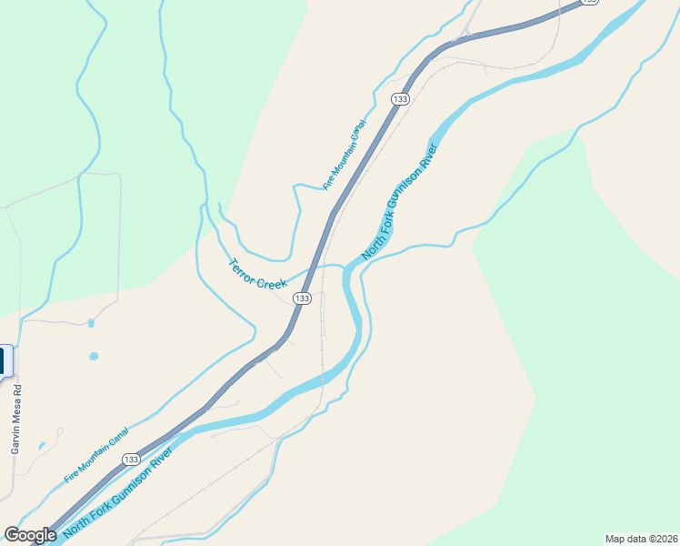 map of restaurants, bars, coffee shops, grocery stores, and more near 42578 Highway 133 in Paonia