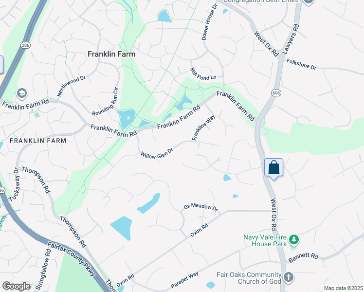 map of restaurants, bars, coffee shops, grocery stores, and more near 3290 Willow Glen Drive in Herndon