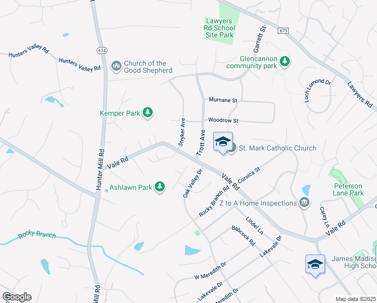 map of restaurants, bars, coffee shops, grocery stores, and more near 10102 Vale Road in Vienna