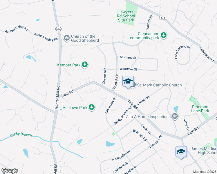 map of restaurants, bars, coffee shops, grocery stores, and more near 10102 Vale Road in Vienna