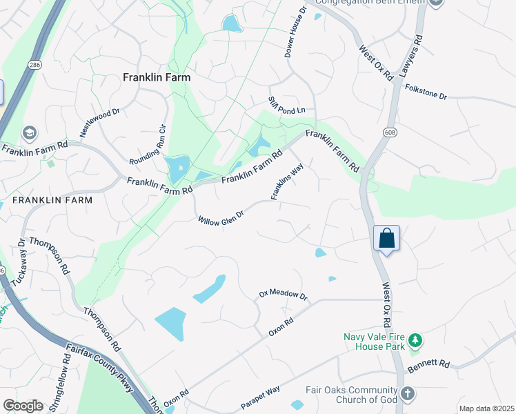 map of restaurants, bars, coffee shops, grocery stores, and more near 3290 Willow Glen Drive in Herndon