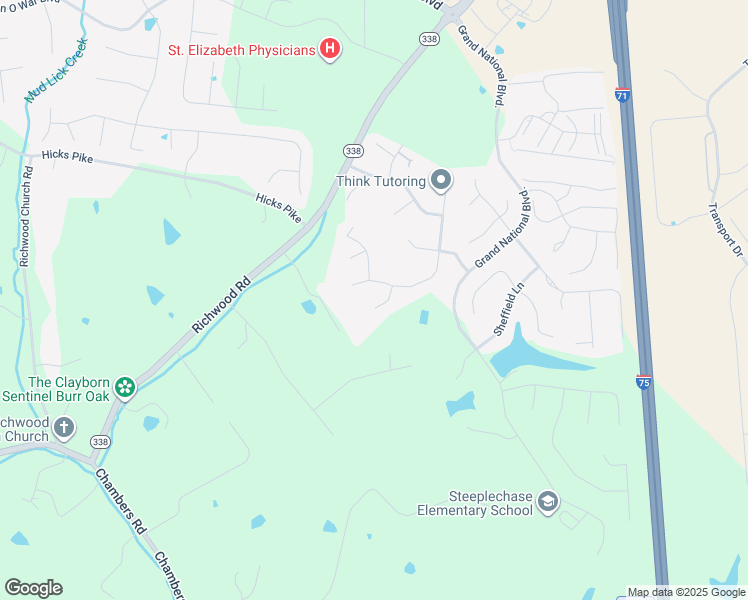 map of restaurants, bars, coffee shops, grocery stores, and more near 11575 Albright Court in Walton