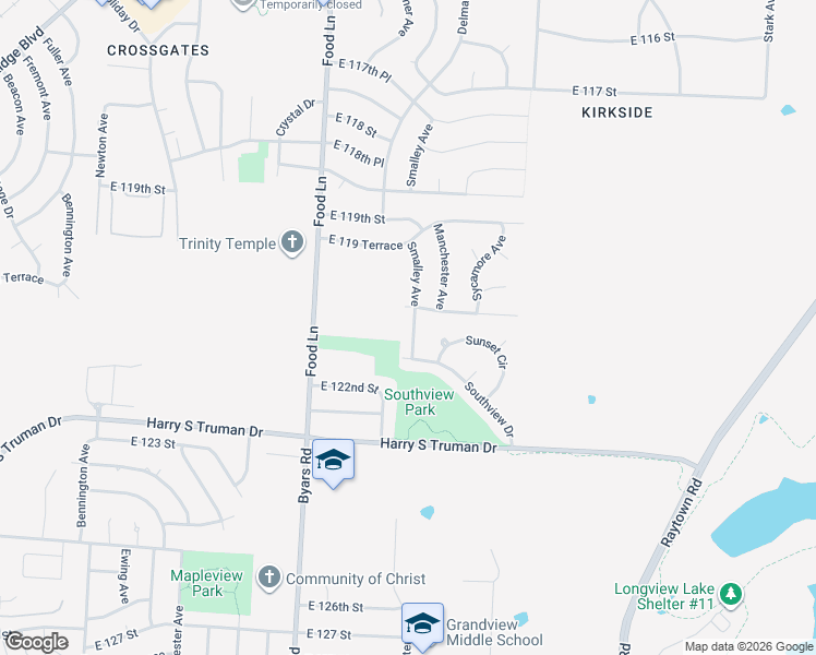 map of restaurants, bars, coffee shops, grocery stores, and more near 12008 Smalley Avenue in Grandview