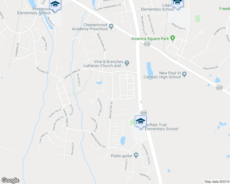 map of restaurants, bars, coffee shops, grocery stores, and more near 25780 Racing Sun Drive in Aldie