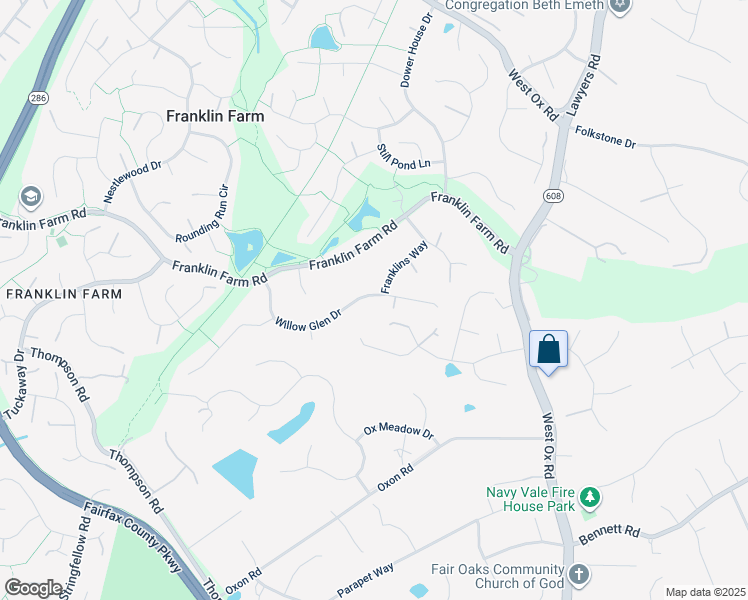 map of restaurants, bars, coffee shops, grocery stores, and more near 3294 Willow Glen Drive in Herndon