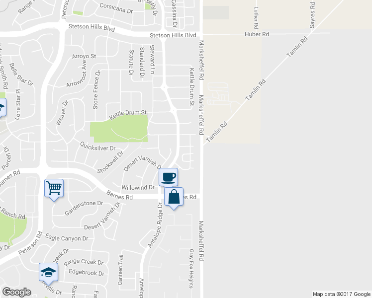 map of restaurants, bars, coffee shops, grocery stores, and more near 4915 Turning Leaf Way in Colorado Springs