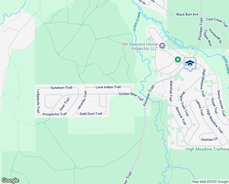 map of restaurants, bars, coffee shops, grocery stores, and more near 1213 Golden Bear Trail in South Lake Tahoe