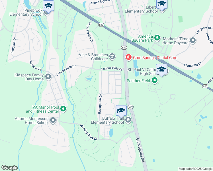 map of restaurants, bars, coffee shops, grocery stores, and more near 25887 Sycamore Grove Place in Aldie