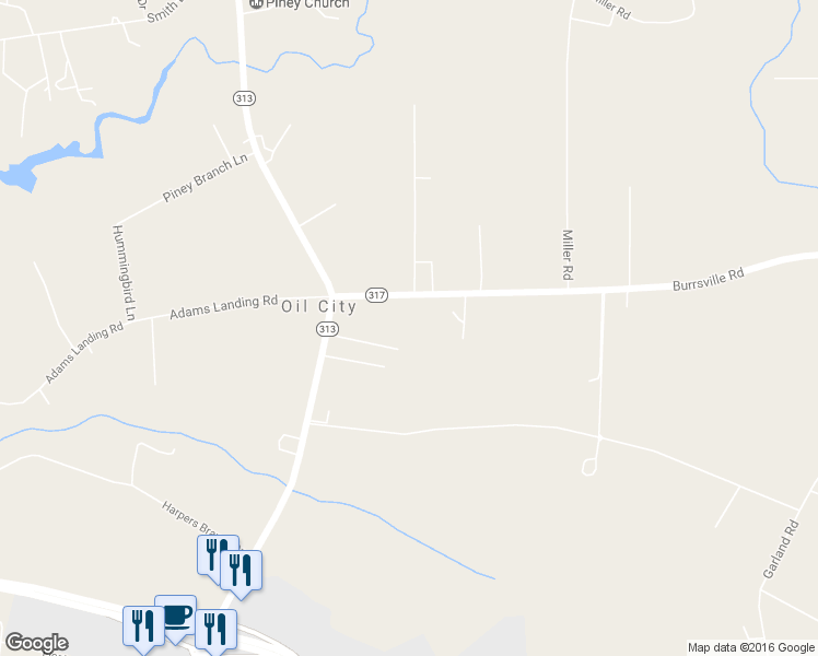 map of restaurants, bars, coffee shops, grocery stores, and more near 10805 Greensboro Road in Denton