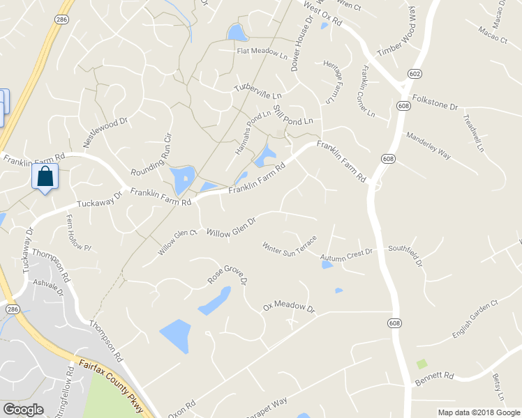 map of restaurants, bars, coffee shops, grocery stores, and more near 3291 Willow Glen Drive in Herndon