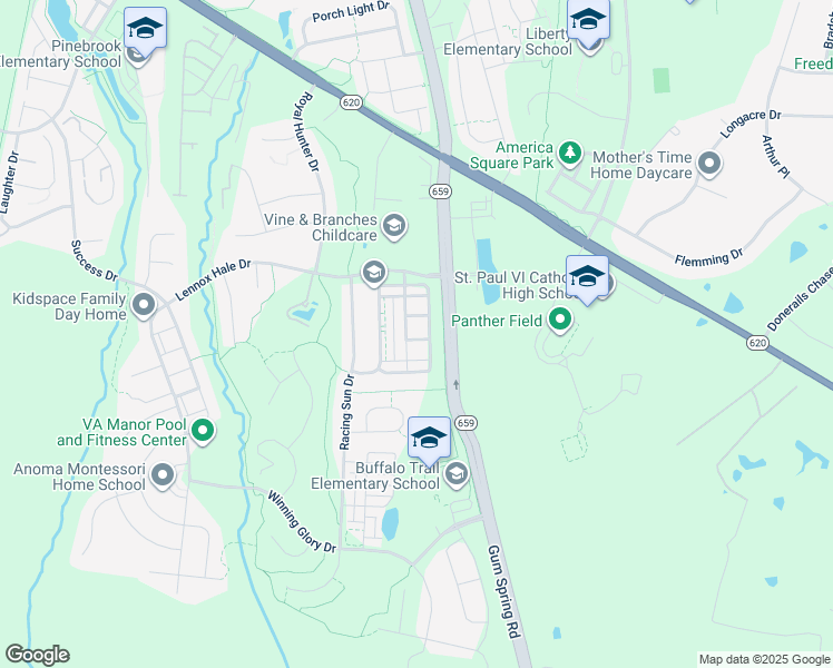 map of restaurants, bars, coffee shops, grocery stores, and more near 42146 Sandown Park Terrace in Aldie