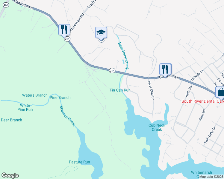 map of restaurants, bars, coffee shops, grocery stores, and more near 3765 Oak Lane in Edgewater