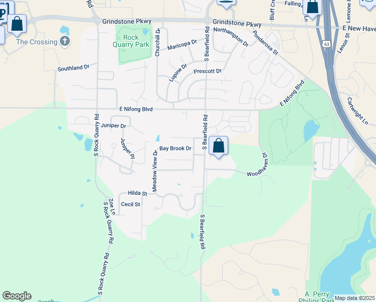 map of restaurants, bars, coffee shops, grocery stores, and more near 2208 Bay Brook Drive in Columbia
