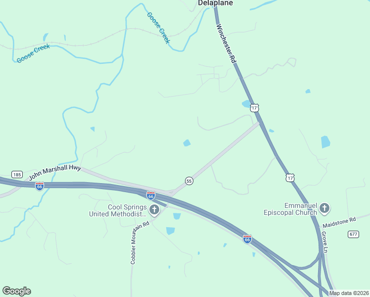 map of restaurants, bars, coffee shops, grocery stores, and more near 10030 John Marshall Hwy in Fauquier
