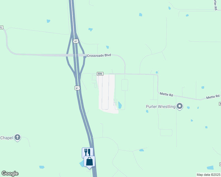 map of restaurants, bars, coffee shops, grocery stores, and more near 571 Blue Bunting Circle in Moscow Mills