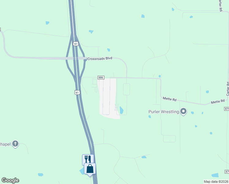 map of restaurants, bars, coffee shops, grocery stores, and more near 160 Killdeer Circle in Moscow Mills