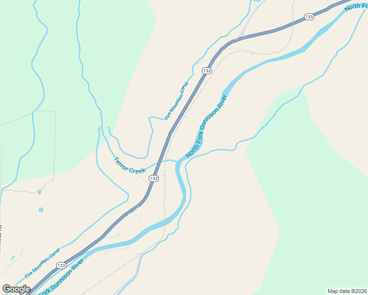 map of restaurants, bars, coffee shops, grocery stores, and more near 42578 Highway 133 in Paonia