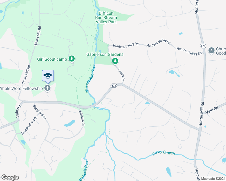 map of restaurants, bars, coffee shops, grocery stores, and more near 10711 Vale Road in Oakton