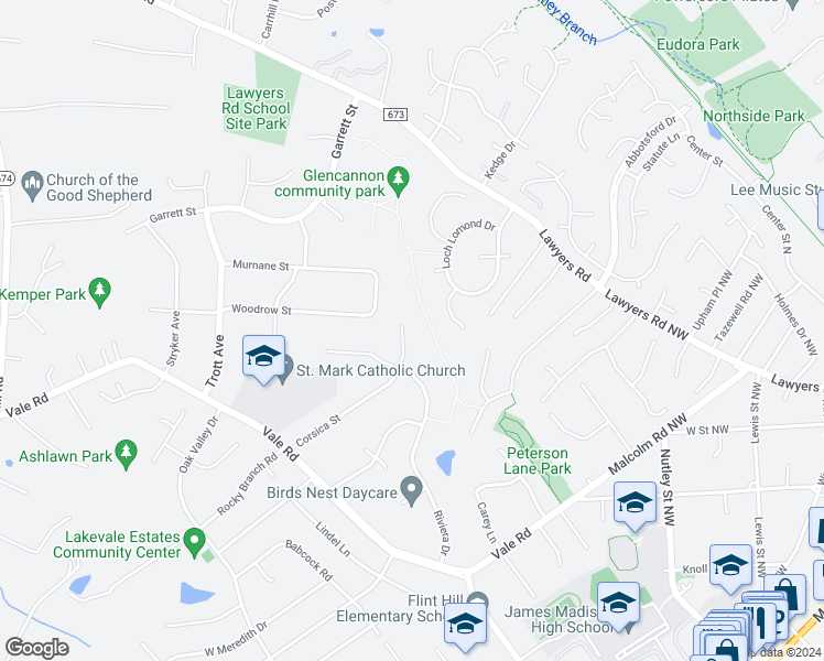 map of restaurants, bars, coffee shops, grocery stores, and more near 9907 Corsica Street in Vienna