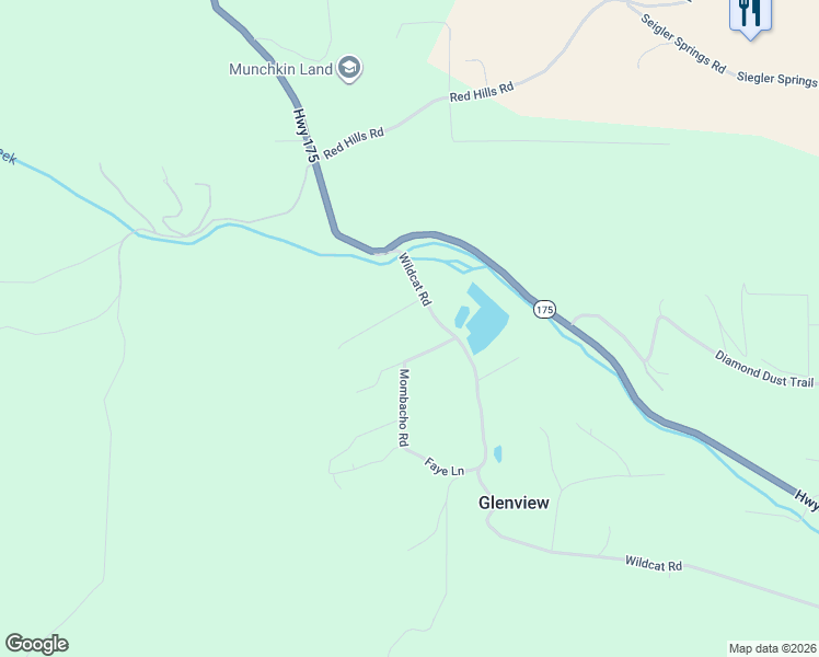 map of restaurants, bars, coffee shops, grocery stores, and more near 9135 Wildcat Road in Kelseyville