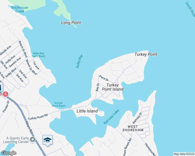 map of restaurants, bars, coffee shops, grocery stores, and more near 1101 Paca Drive in Edgewater