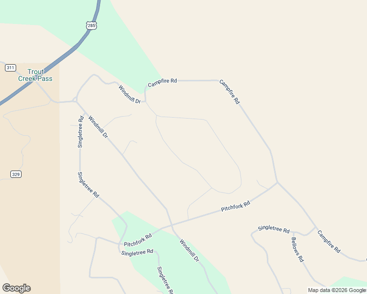 map of restaurants, bars, coffee shops, grocery stores, and more near 5113 Campfire Road in Hartsel