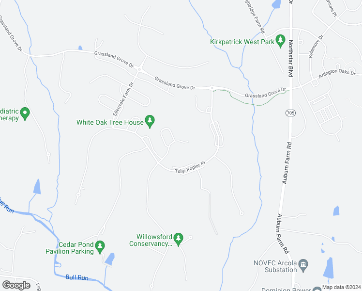 map of restaurants, bars, coffee shops, grocery stores, and more near 41159 Brittingham Place in Aldie