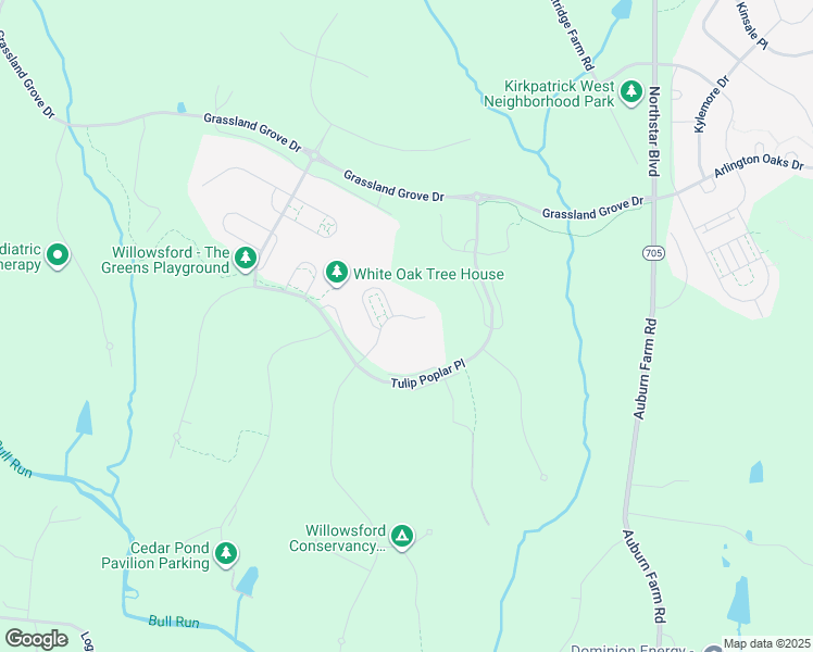 map of restaurants, bars, coffee shops, grocery stores, and more near 41159 Brittingham Place in Aldie