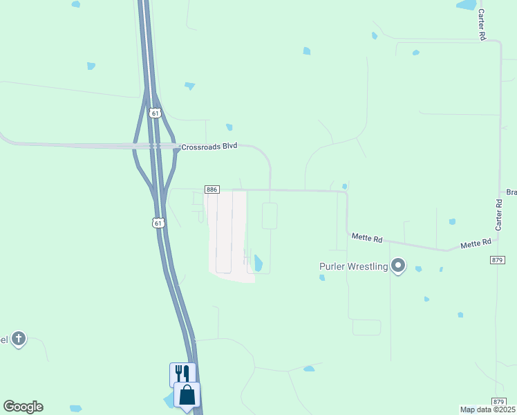 map of restaurants, bars, coffee shops, grocery stores, and more near 104-110 Quail Run Circle in Moscow Mills