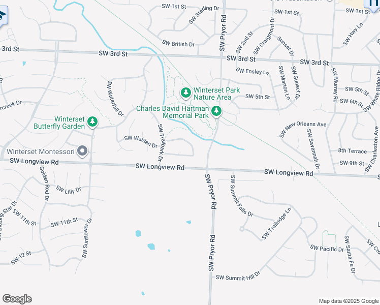 map of restaurants, bars, coffee shops, grocery stores, and more near 2104 Southwest Cedar Hill Lane in Lee's Summit
