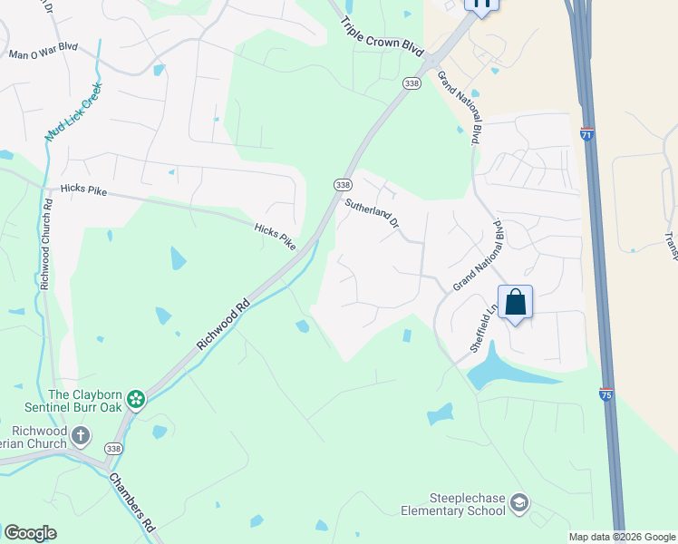 map of restaurants, bars, coffee shops, grocery stores, and more near 11527 Fringe Tree Drive in Walton