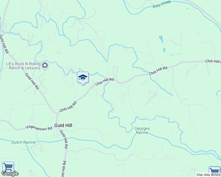 map of restaurants, bars, coffee shops, grocery stores, and more near 6990 Chili Hill Road in Newcastle