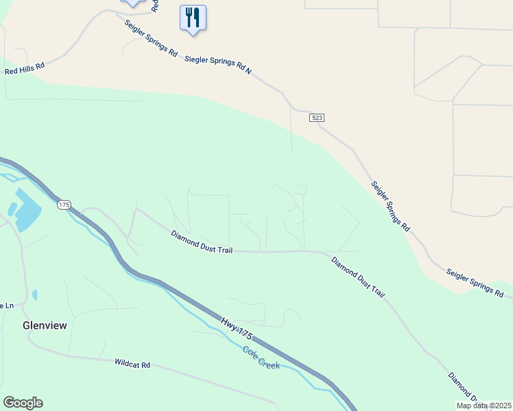 map of restaurants, bars, coffee shops, grocery stores, and more near 9180 Diamond Dust Trail in Kelseyville