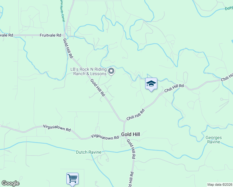 map of restaurants, bars, coffee shops, grocery stores, and more near 1200 Gold Hill Road in Newcastle