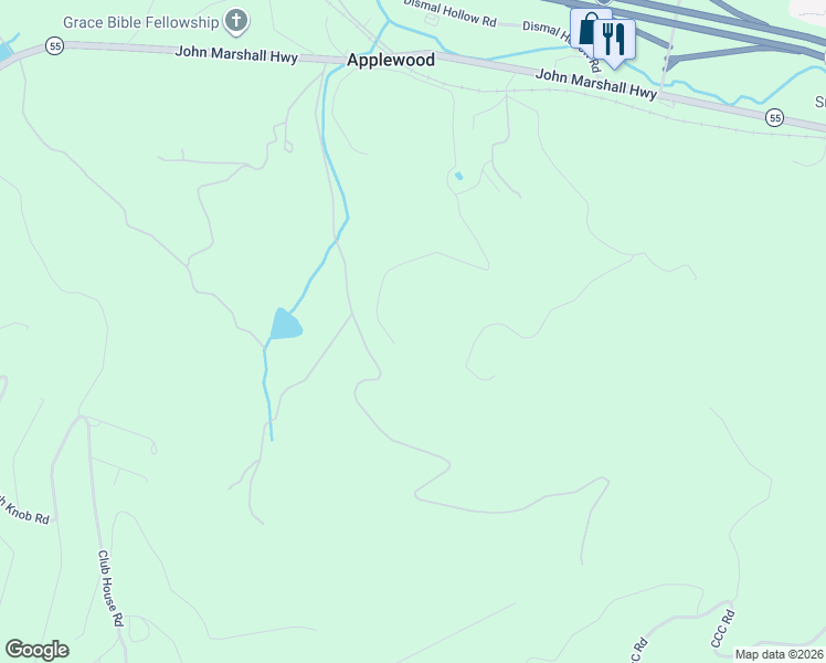map of restaurants, bars, coffee shops, grocery stores, and more near 917 Katherine Drive in Front Royal