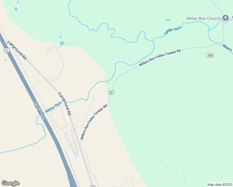 map of restaurants, bars, coffee shops, grocery stores, and more near 400 Millers Run-Fallen Timber Road in Lucasville