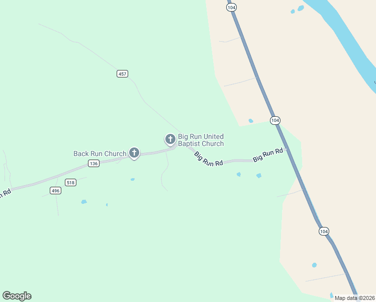 map of restaurants, bars, coffee shops, grocery stores, and more near 3818 Big Run Road in Lucasville