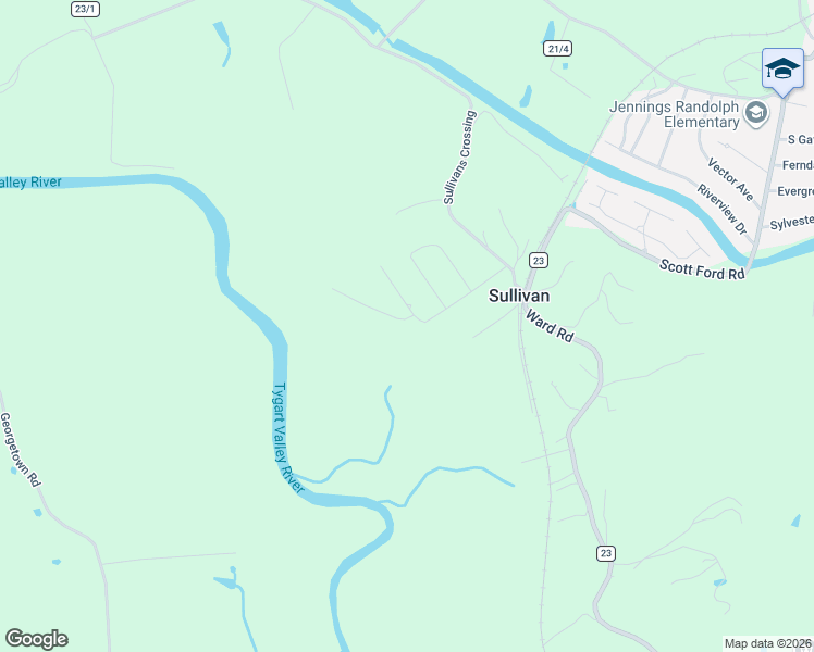 map of restaurants, bars, coffee shops, grocery stores, and more near Sullivans Crossing in Elkins