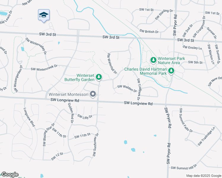 map of restaurants, bars, coffee shops, grocery stores, and more near 705 Southwest Cutter Lane in Lee's Summit