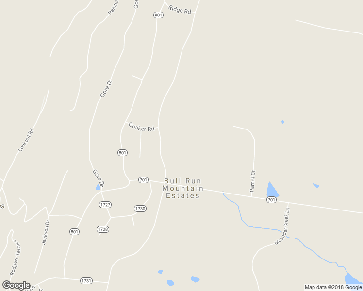 map of restaurants, bars, coffee shops, grocery stores, and more near 2375 Mountain Road in Haymarket