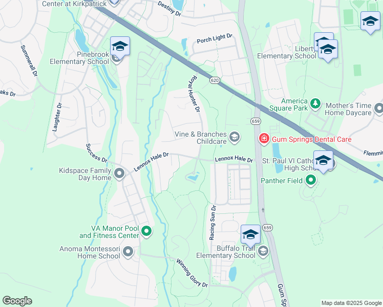 map of restaurants, bars, coffee shops, grocery stores, and more near 25723 Lennox Hale Drive in Aldie