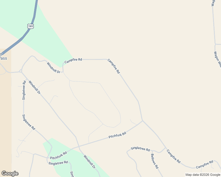 map of restaurants, bars, coffee shops, grocery stores, and more near 4422 Campfire Road in Hartsel