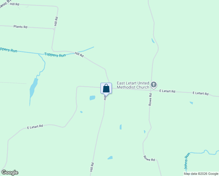 map of restaurants, bars, coffee shops, grocery stores, and more near 48746 East Letart Road in Racine